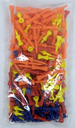 Forgan Bag of 200 Castle Tees in 4 Lengths/Colors