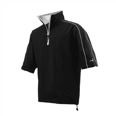 Woodworm Half-Sleeve Waterproof Rain Jacket BLACK