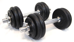 CONFIDENCE 40 LB DUMBBELLS WEIGHTS SET
