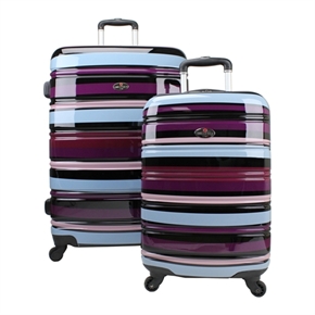 Swiss Case 4 Wheel EZ2C 2pc Suitcase Set COLORFUL