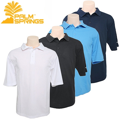 Palm Springs Golf Mens Polo Shirt 4 pack