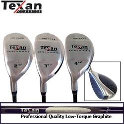 Texan Classics LEFTY HOT FACE HYBRID CLUBS 2-3-4