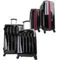 Swiss Case 4 Wheel EZ2C 2pc Suitcase Set BLK/PURPL