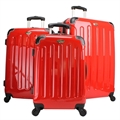 Swiss Case RED 4 wheel 3 PC Hardcase Luggage Set