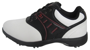 Confidence White/Black Mens Waterproof Golf Shoes