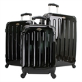 Swiss Case BLACK 4 wheel 3 PC Hardcase Luggage Set