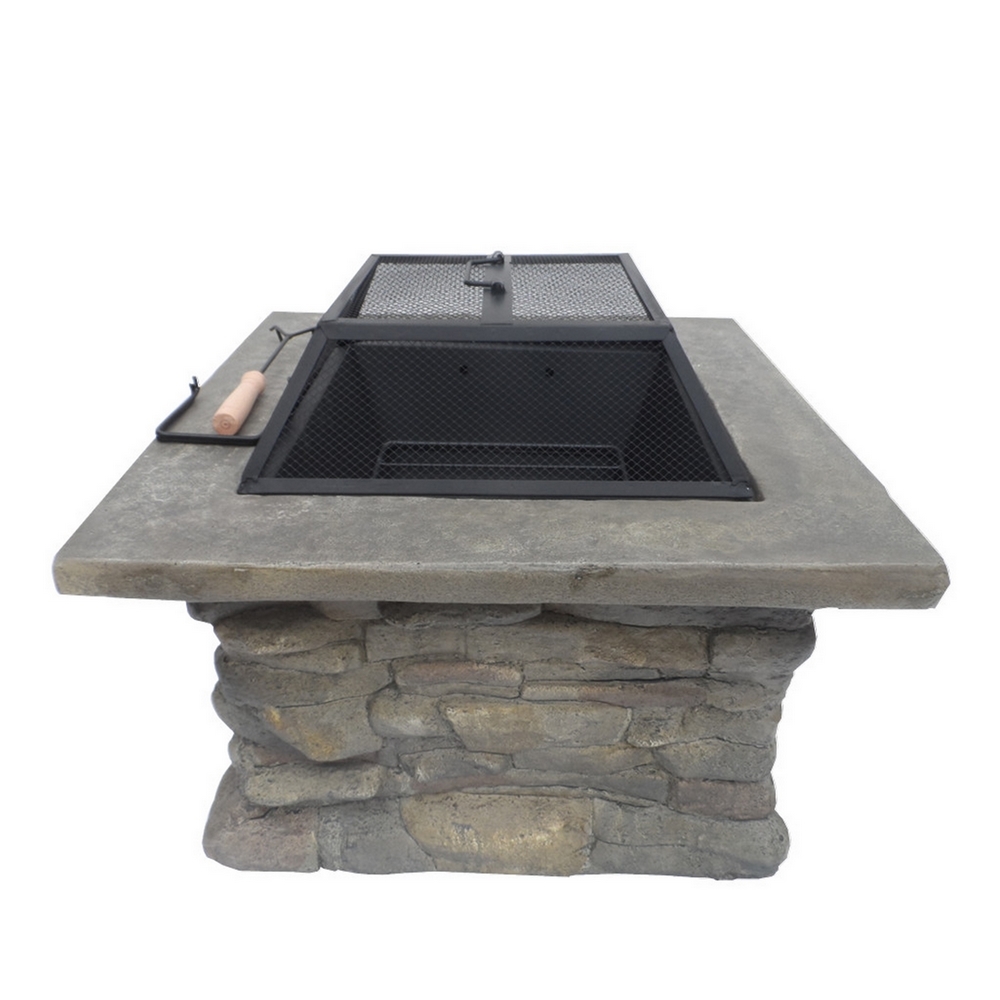 Palm Springs Outdoor/Patio Stone Coal/Wood Burner Fire Pit eBay