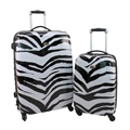 Swiss Case 4 Wheel EZ2C 2pc Suitcase Set ZEBRA