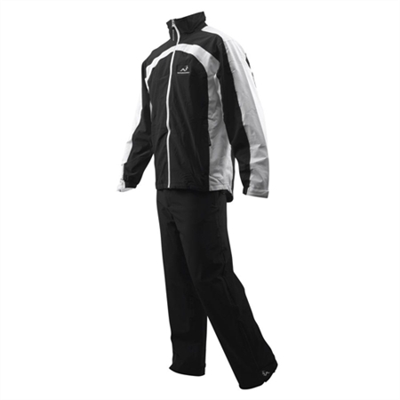 Woodworm Waterproof Mens Golf Rainsuit Black/White