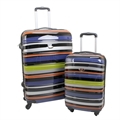 Swiss Case 4 Wheel 2pc Suitcase Set TECHNICOLOR