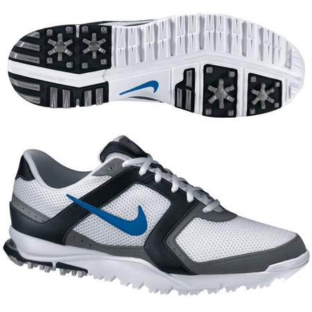 Nike Men's Air Range WP Golf Shoes White/Blue
